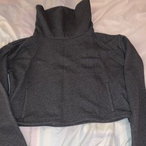 Gray cropped sweater